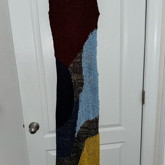 ZARA Colorblock Multicolor Knit Dress - Picture 4 of 8